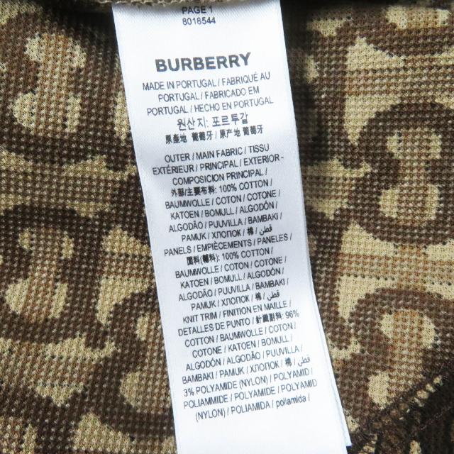 美品◎BURBERRY バーバリー 8018544 TBモノグラム ラバーロゴワッペン付き 半袖ポロシャツ ブラウン XXS 正規品 レディース_8