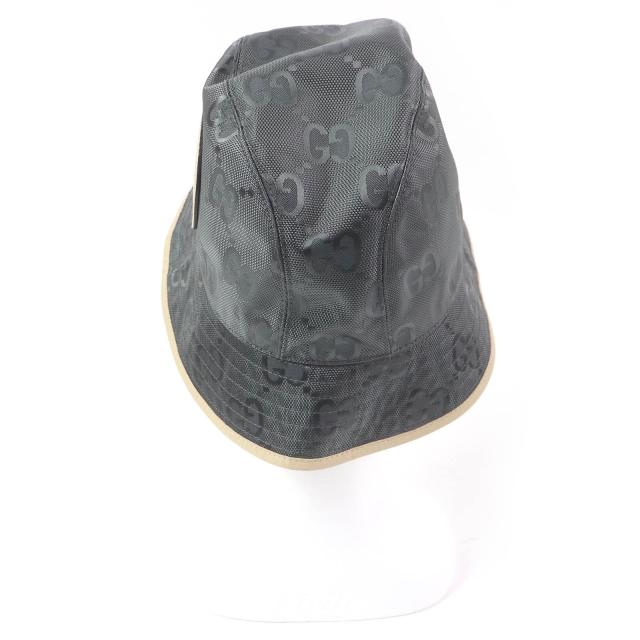 極美品□GUCCI グッチ 627115 Off The Grid GGロゴ総柄 レザーパイピング バケットハット 帽子 グレー S/57cm イタリア製 正規品 メンズ_2