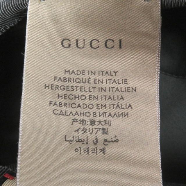 極美品□GUCCI グッチ 627115 Off The Grid GGロゴ総柄 レザーパイピング バケットハット 帽子 グレー S/57cm イタリア製 正規品 メンズ_7