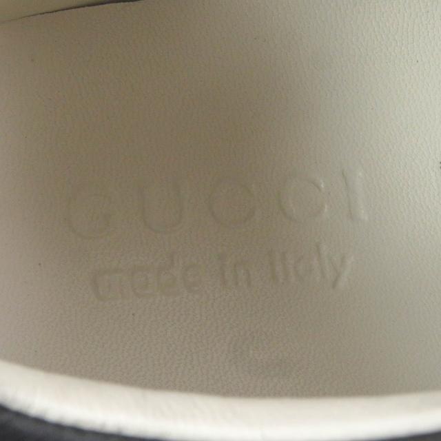 未使用品□GUCCI グッチ 523609 ライトン ロゴ入り レザー ローカットスニーカー ダッドシューズ ブラック 6.5 箱・保存袋付 イタリア製_7