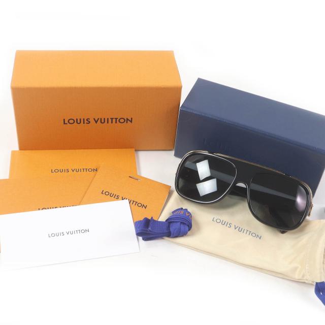 極美品□LOUIS VUITTON ルイヴィトン 2024年製 Z2516U サングラス・1.0 ミリオネア サングラス ノワール 63□16-140 伊製_1