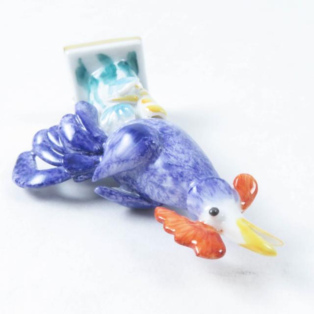 MEISSEN - 未使用品◎Meissen マイセン 陶器 干支シリーズ ニワトリ 鶏 オブジェ マルチ 箱付き 正規品 レディース マイセン 置物□トリ ひよこ付き フィギュリン 5.5cm 干支