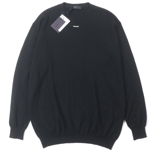 美品】PRADA ロゴ刺繍 バージンウール セーター