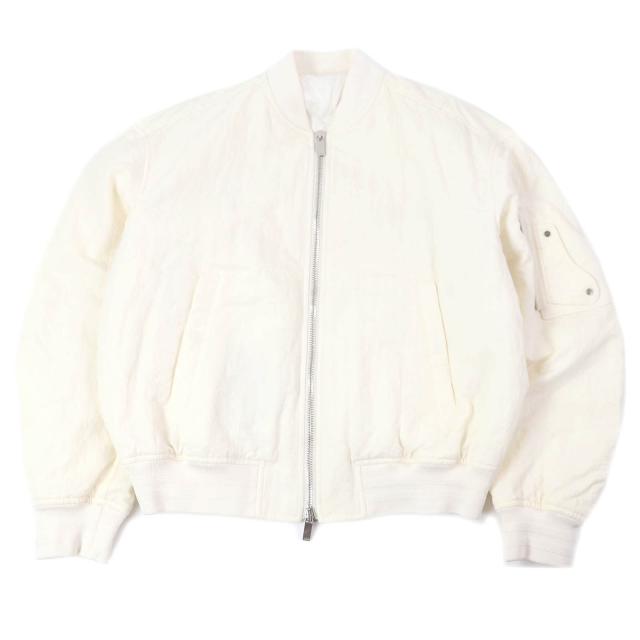 極美品□DIOR×Cactus Jack ディオール オム×カクタスジャック 943C439J5515 サドルポケット 中綿 ブルゾン アイボリー 50 伊製 正規品