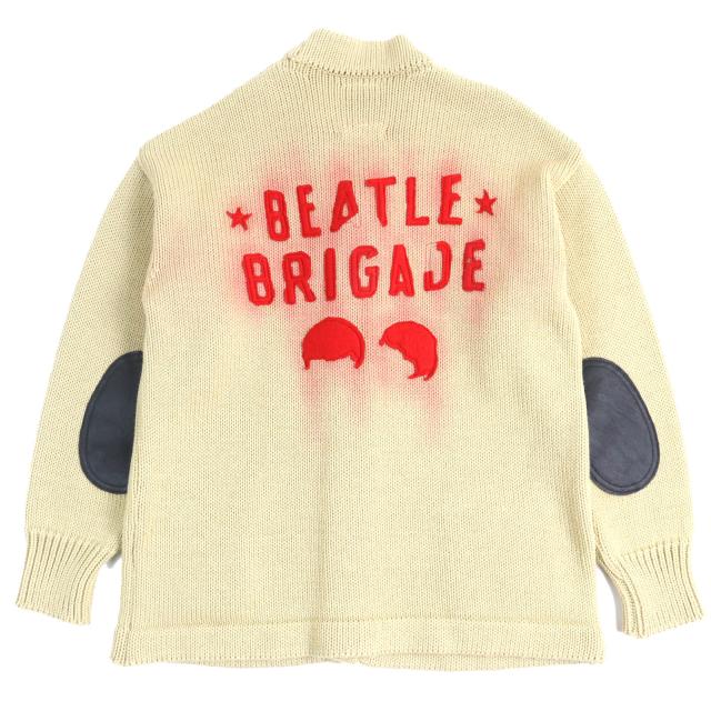 極美△BOWWOW バウワウ 23AW BEATLE MANIA CARDIGAN ウール レザー 