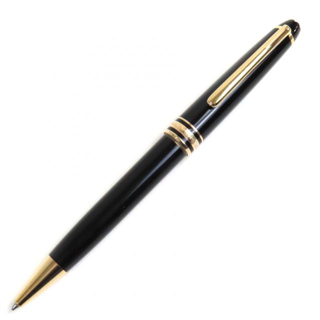 良品△MONTBLANC モンブラン マイスターシュテュック クラシック ホワイトスター ツイスト式 ボールペン ブラック ゴールド 筆記確認済み