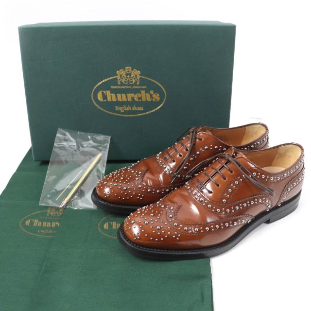 美品☆CHURCH'S チャーチ バーウッド メット スタッズ ウイングチップ