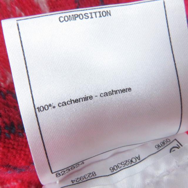 極美品◎CHANEL シャネル P55807 カシミヤ100％ ロゴボタン付き ノースリーブ ロング ニットワンピース ピンク系 38 UK製 正規品_8
