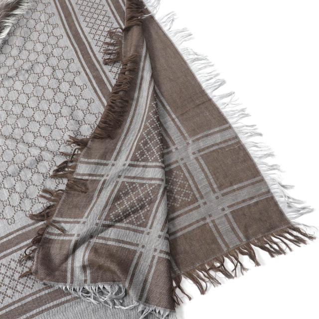 本物 新品 グッチ GUCCI ファー付きポンチョ？ ショール ストール