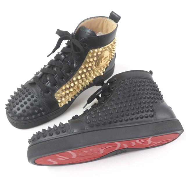 【値下げ】【美品】クリスチャンルブタン　ハイカット　スニーカー 極美品クリスチャンルブタン ハイカットスニーカー スタッズ