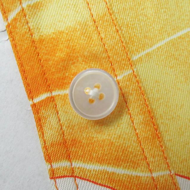 極美品◎HERMES エルメス ヴィンテージ Les Capucines 金蓮花 シルク100％ マルジェラ期 ベスト オレンジ 36 仏製 正規品 レディース_4