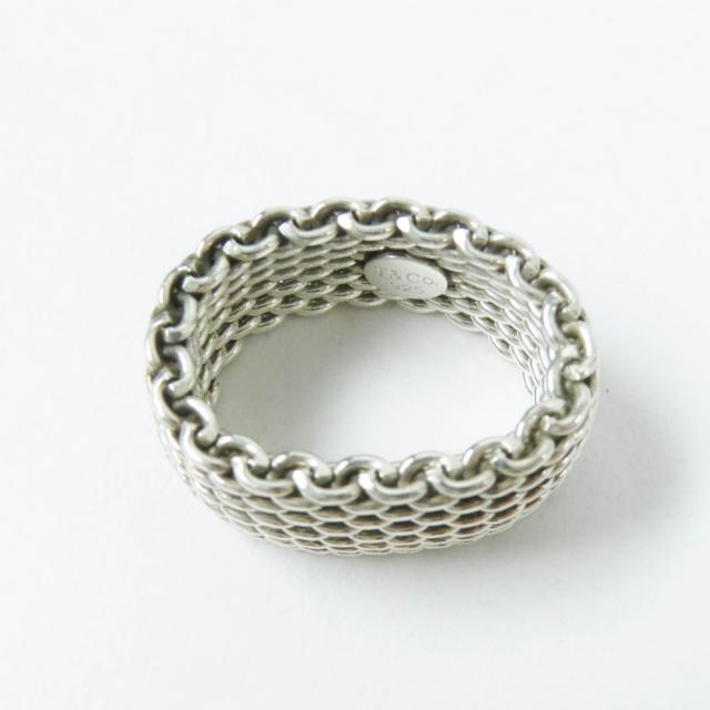 Tiffany ティファニー サマセット メッシュ リング 9号 楽天市場