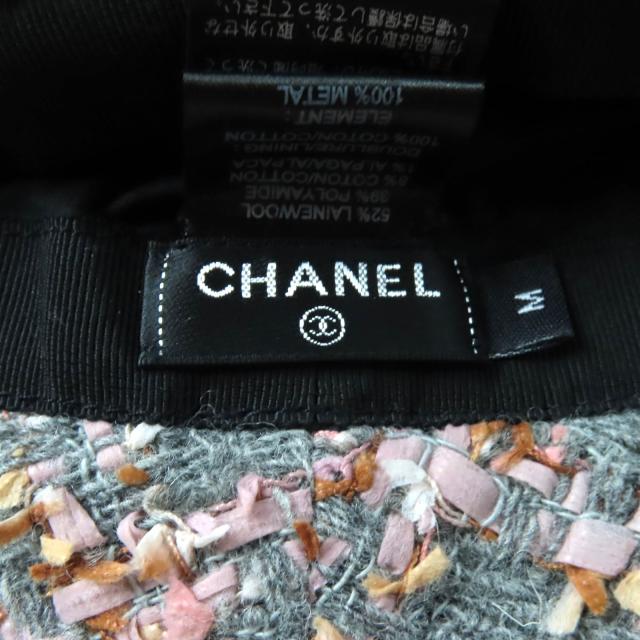 極美品☆CHANEL シャネル アルパカ混 ココマーク金具付 リボンツイード