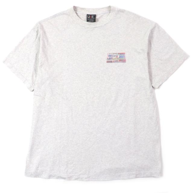 美品▼セント マイケル シャーマー アカデミー 23SS SM-S23-0000-086 ヴィンテージ加工 クルーネック  半袖Ｔシャツ XL 正規品 メンズ