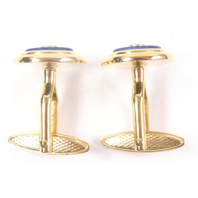 【美品】ダンヒル　カフス　タイピンセット　ラピズラズリ　ブルー　dロゴ　ゴールド 美品】ダンヒル カフス タイピンセット ラピズラズリ ブルー d