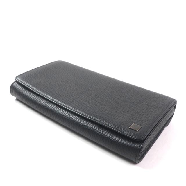 極美品▼Dunhill ダンヒル ロゴ金具 トラベルポーチ オーガナイザー レザーウォレット 　二つ折り 長財布 ブラック メンズ_2