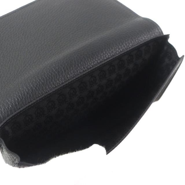 極美品▼Dunhill ダンヒル ロゴ金具 トラベルポーチ オーガナイザー レザーウォレット 　二つ折り 長財布 ブラック メンズ_4