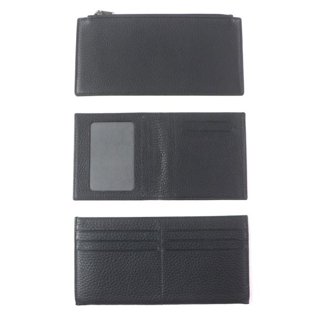 極美品▼Dunhill ダンヒル ロゴ金具 トラベルポーチ オーガナイザー レザーウォレット 　二つ折り 長財布 ブラック メンズ_6