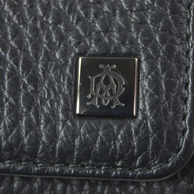 極美品▼Dunhill ダンヒル ロゴ金具 トラベルポーチ オーガナイザー レザーウォレット 　二つ折り 長財布 ブラック メンズ_8