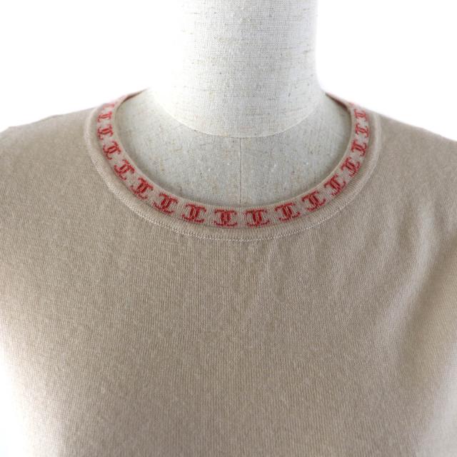 美品★CHANEL シャネル ヴィンテージ 01S P17962 カシミヤ100％ ココマーク カーディガン＋ノースリーブニット 2点set アンサンブル 38_7