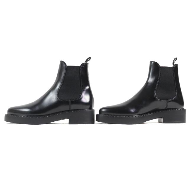 新品未使用　PRADA プラダ　ブラッシュドレザー サイドゴアブーツ　UK8 未使用品△PRADA プラダ チョコレート サイドゴア ブラッシュドレザー