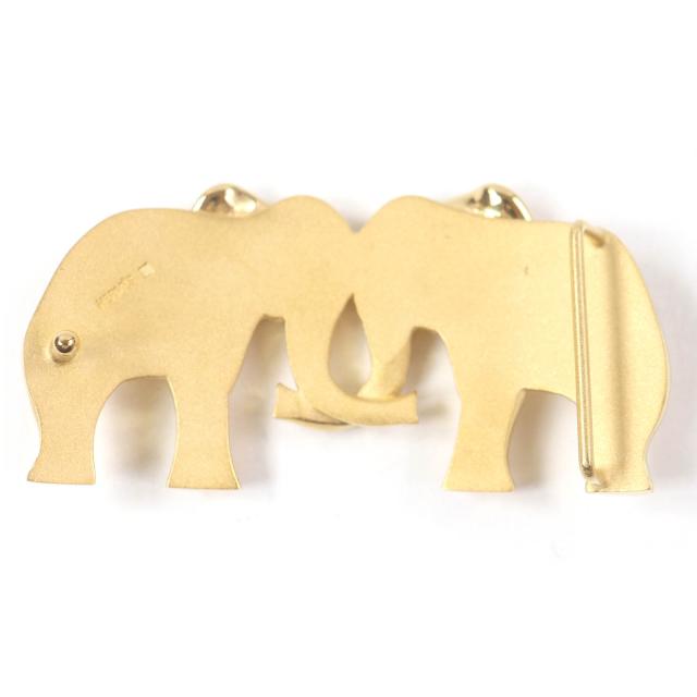 極美品□HERMES エルメス エレファント ゾウ アニマルモチーフ  