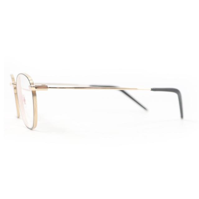 極美品□E5 eyevan イーファイブ アイヴァン m9 ウェリントン メガネ 眼鏡 アイウェア ホワイトゴールド 48□21-154 度入り 日本製_2