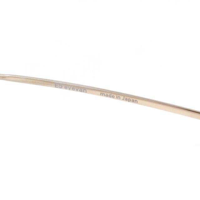 極美品□E5 eyevan イーファイブ アイヴァン m9 ウェリントン メガネ 眼鏡 アイウェア ホワイトゴールド 48□21-154 度入り 日本製_7