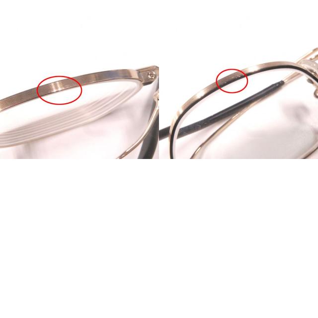 極美品□E5 eyevan イーファイブ アイヴァン m9 ウェリントン メガネ 眼鏡 アイウェア ホワイトゴールド 48□21-154 度入り 日本製_9