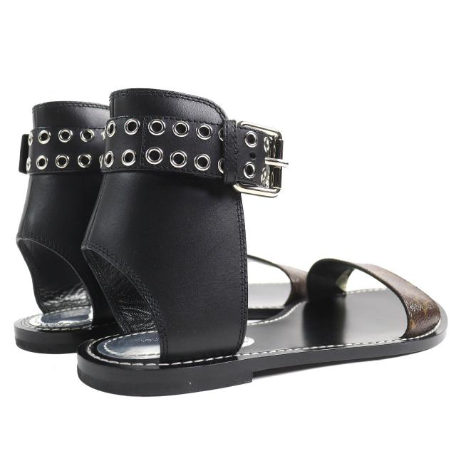 ルイヴィトン　モノグラム　ストラップ フラット サンダル　38 ルイヴィトン モノグラム ストラップ フラット サンダル 38