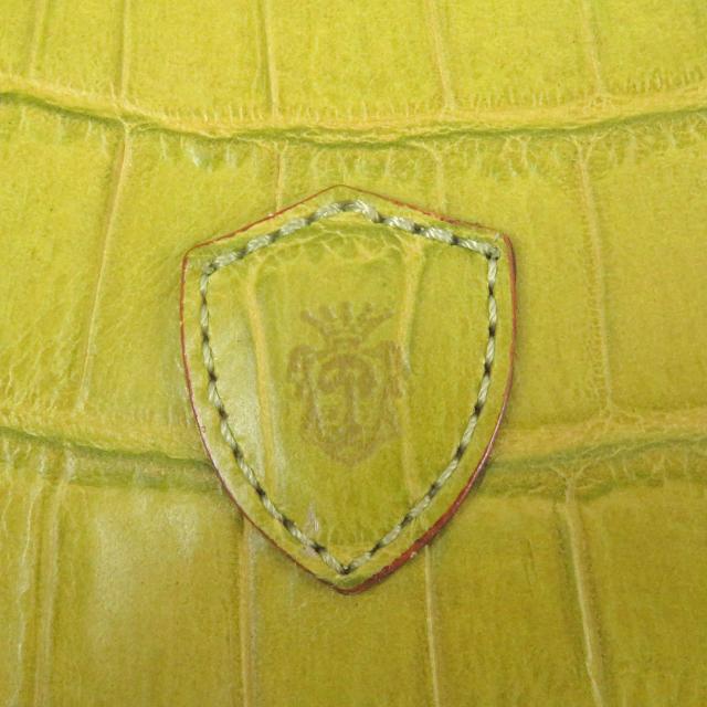 極美品□Felisi フェリージ 15/50-SA エンブレムロゴ クロコ型押し レザー トートバッグ 書類バッグ グリーン系 保存袋付き メンズ