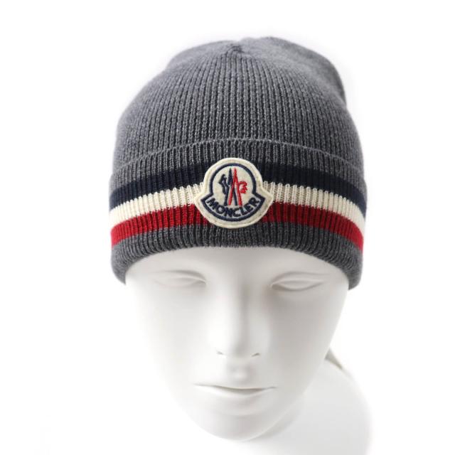 未使用品☆MONCLER モンクレール BERRETTO ウール100％ ロゴ
