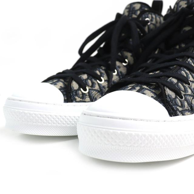 未使用品△DIOR ディオール オム 3SH126ZSA H961 B23 オブリーク ロゴ ハイカットスニーカー ブラック ベージュ 43 保存袋付 伊製 メンズ_2