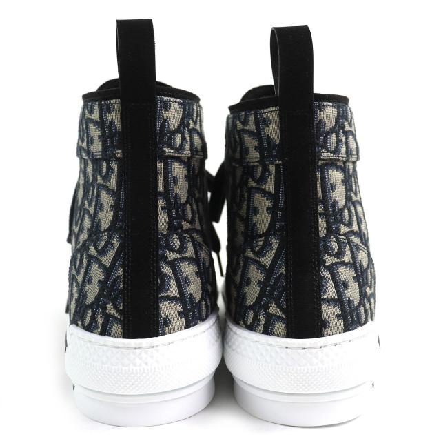 未使用品△DIOR ディオール オム 3SH126ZSA H961 B23 オブリーク ロゴ ハイカットスニーカー ブラック ベージュ 43 保存袋付 伊製 メンズ_3
