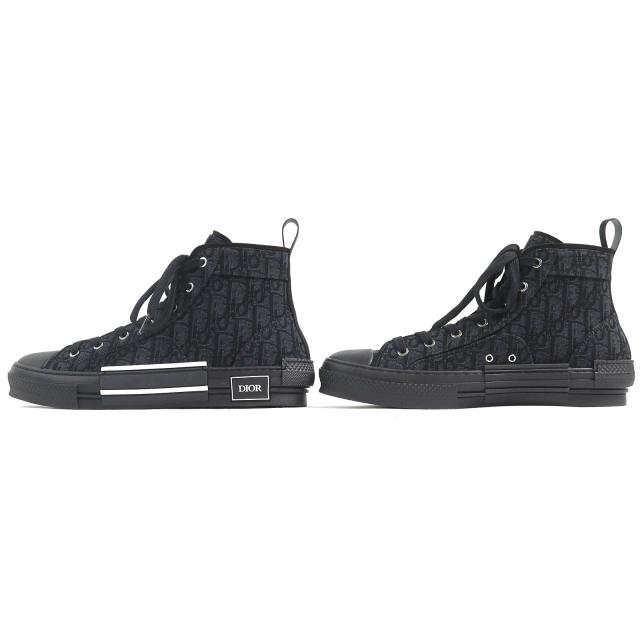 未使用品△DIOR ディオール オム 3SH126ZSA H969 B23 オブリーク ロゴ ハイカットスニーカー ブラック 43 保存袋付き イタリア製 メンズ_2