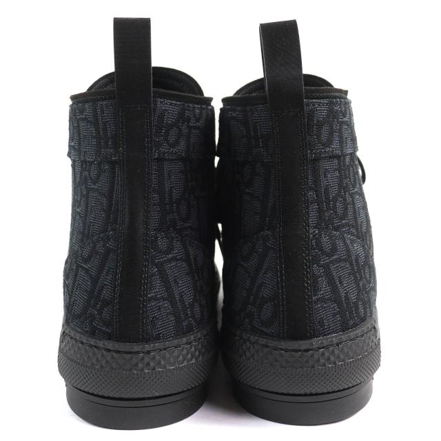 未使用品△DIOR ディオール オム 3SH126ZSA H969 B23 オブリーク ロゴ ハイカットスニーカー ブラック 43 保存袋付き イタリア製 メンズ_5