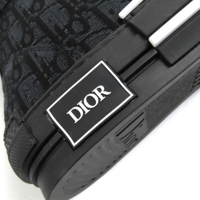 未使用品△DIOR ディオール オム 3SH126ZSA H969 B23 オブリーク ロゴ ハイカットスニーカー ブラック 43 保存袋付き イタリア製 メンズ_8