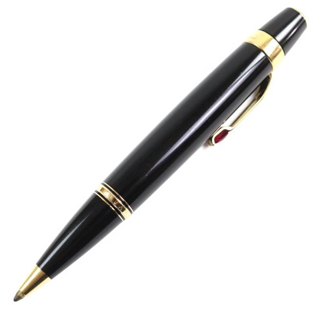 MONTBLANC - 人気○MONTBLANC モンブラン ボエムルージュ ロゴ刻印 ストーン付き ホワイトスター ツイスト式 ボールペン ブラック ゴールド レッド ドイツ製 筆記確認済み 人気○MONTBLANC モンブラン ボエムルージュ ロゴ刻印 ストーン