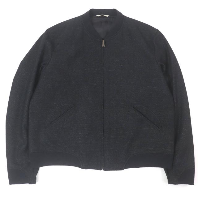 極美品□PAUL SMITH COLLECTION ポールスミスコレクション ジップアップ ボンバージャケット ブルゾン ブラック XL 日本製 正規品 メンズ