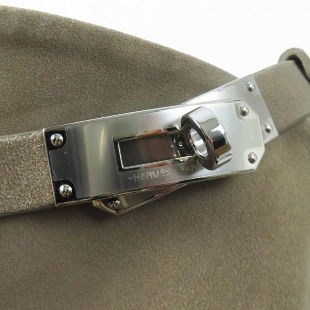 未使用品◎HERMES エルメス シルバー金具 ケリーバックル シェーヴル・ヴェロア ジャンピングブーツ／ロングブーツ ベージュサーブル 34_6