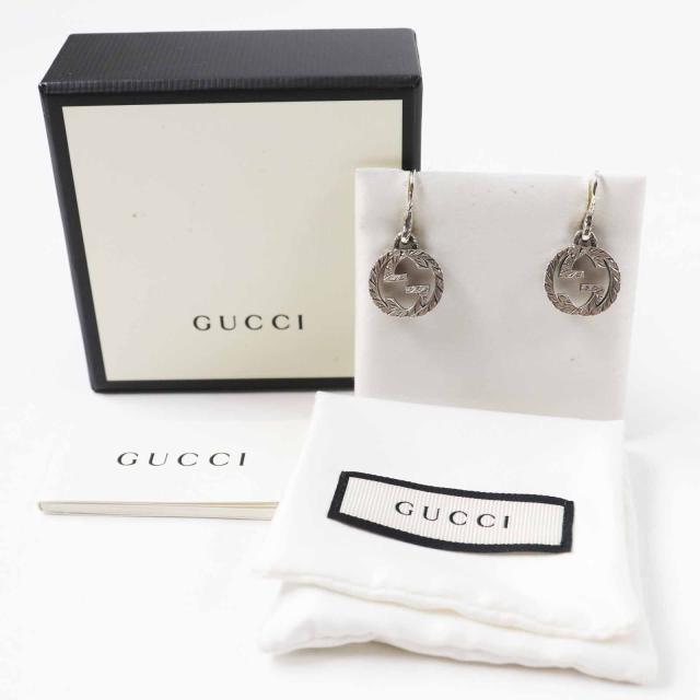 美品◎GUCCI グッチ インターロッキングG アラベスク 両耳用 ピアス 