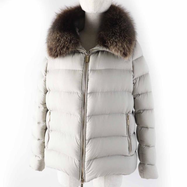 MOORER(ムーレー) VERONA ダウンジャケット リアルファー 2way ショート アウター レデ 中古 古着 0822