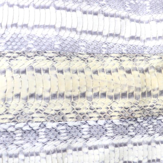 極美品★Salvatore Ferragamo サルヴァトーレフェラガモ 裏地シルク100％ 膝丈 パイソンレザー スカート オフホワイト グレー 38 伊製 極美品☆Salvatore Ferragamo サルヴァトーレフェラガモ 裏地シルク100