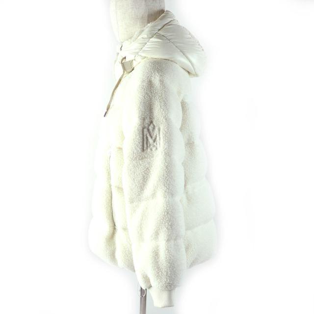 未使用品△MACKAGE マッカージュ 24AW 11542256 EDANA-TD エダナ ロゴ刺繍 フード付き ボア ダウンジャケット クリーム L ガーメント付き_1