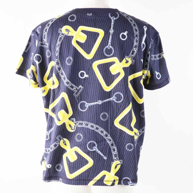 未使用品◎HERMES エルメス 24SS 4H4641DH カレイドスコープ・エフェクト コットン コットン 半袖Ｔシャツ ネイビー 34 箱付 正規品_4