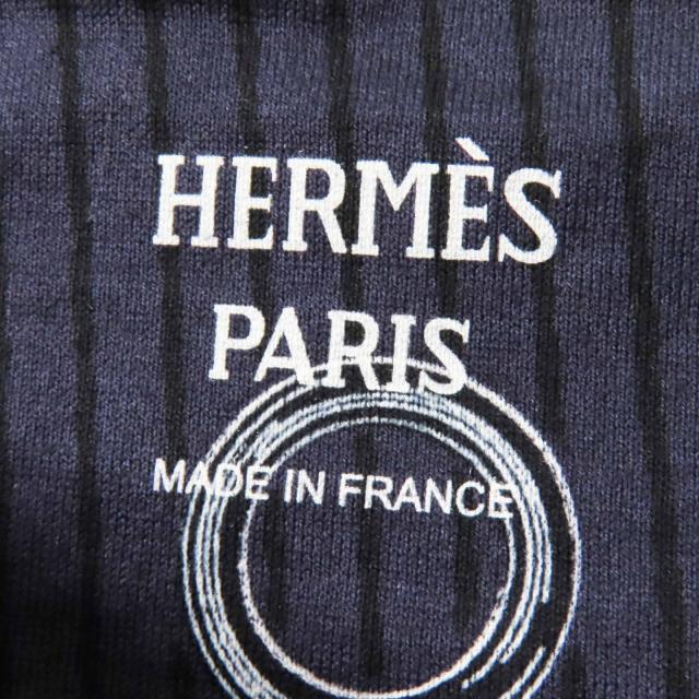 未使用品◎HERMES エルメス 24SS 4H4641DH カレイドスコープ・エフェクト コットン コットン 半袖Ｔシャツ ネイビー 34 箱付 正規品_6