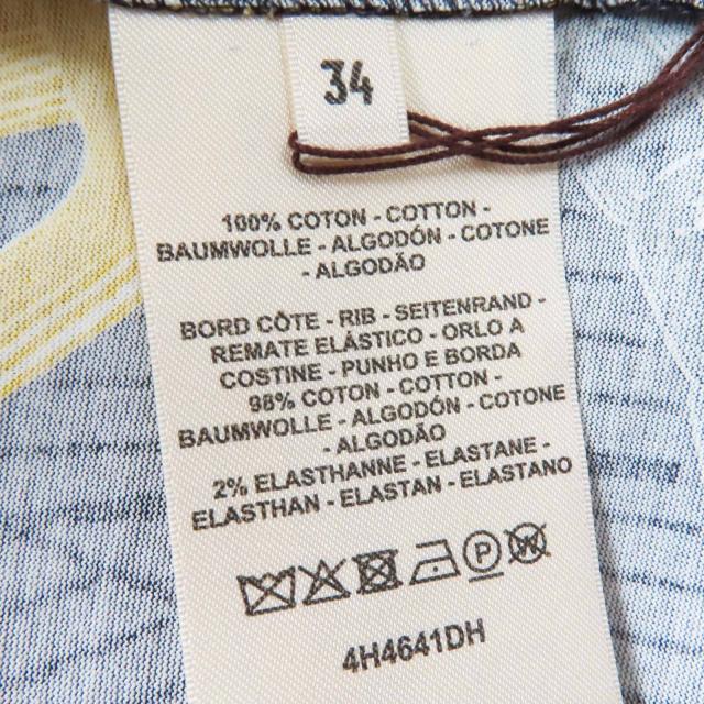 未使用品◎HERMES エルメス 24SS 4H4641DH カレイドスコープ・エフェクト コットン コットン 半袖Ｔシャツ ネイビー 34 箱付 正規品_7