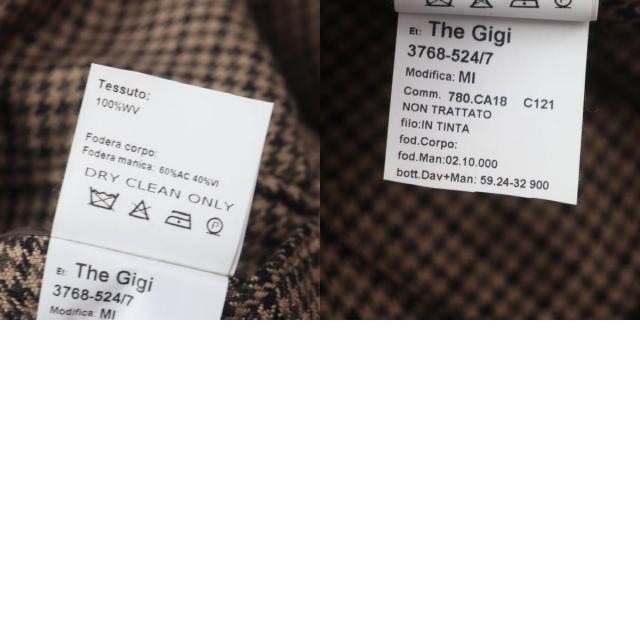 極美品▽THE GIGI ザ・ジジ ウール100% 千鳥格子柄 アンコン シングル