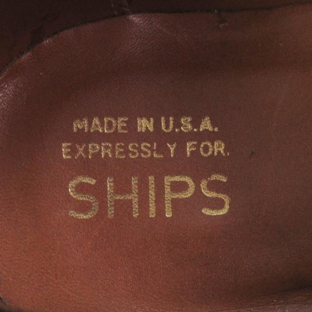 極美品□ALDEN オールデン N6517 SHIPS別注 フルブローグ レザー ドレスシューズ ダークグリーン 8 箱・保存袋付き USA製 メンズ_6