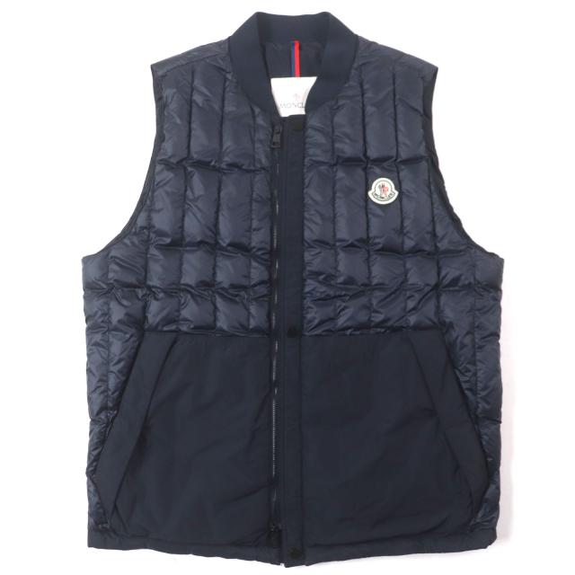 モンクレール ダウンベスト 黒 ダブルジッパー